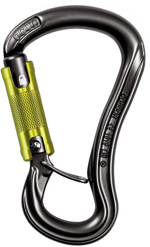 Ocun Condor HMS Twist Karabinek, antracite/green 2021 Karabinki zakręcane 03549-anthracite/green