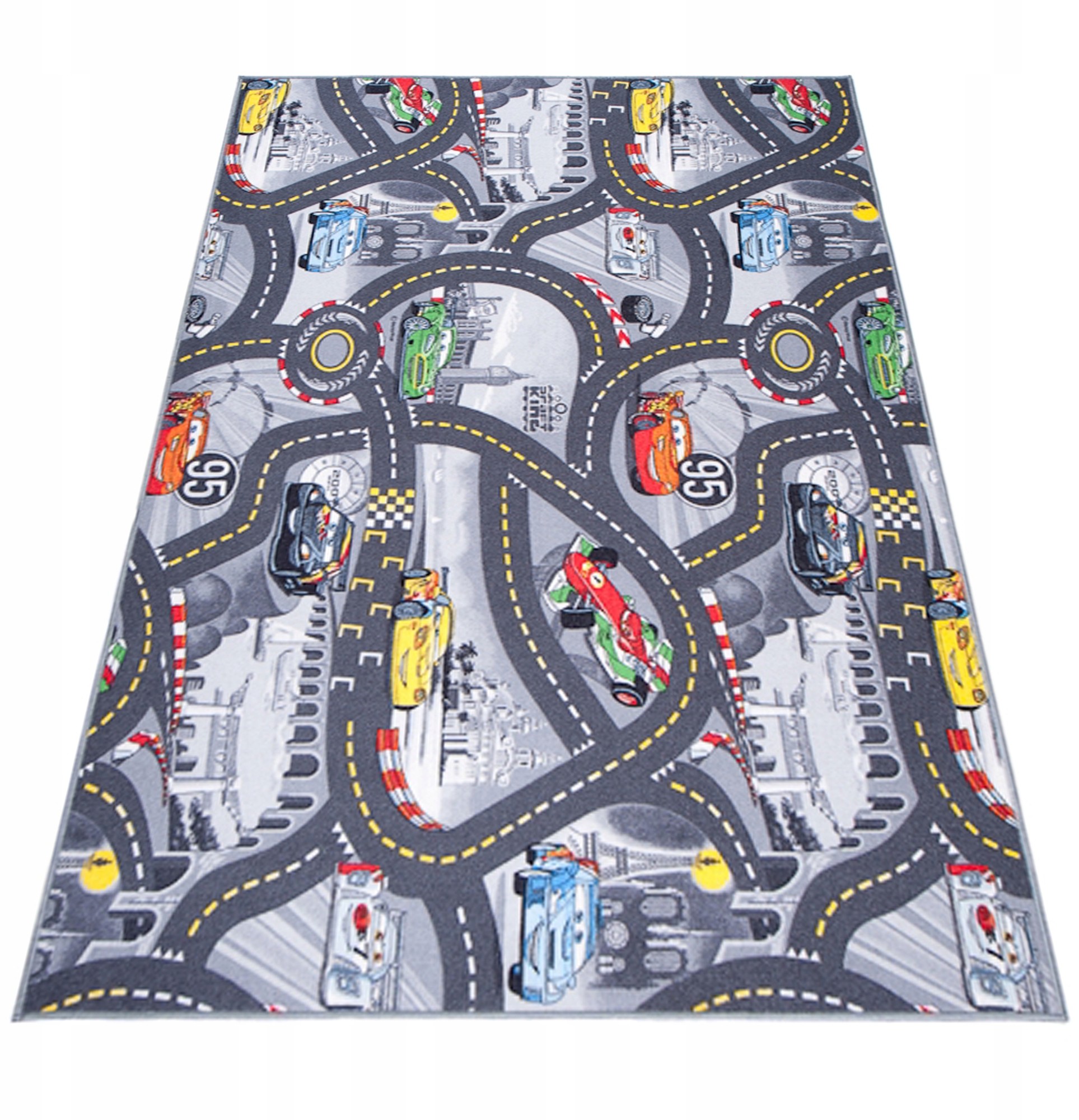 Dywan Disney Cars 140x200 Auta Drogi Wyścigi