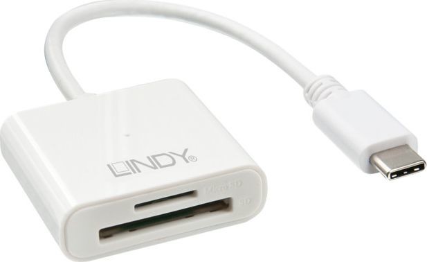 Lindy Czytnik USB 3.1 Type C SD/microSD Card Reader 43185 43185