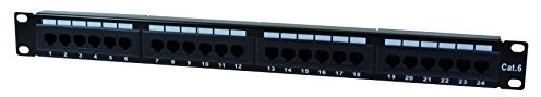 LogiLink Professional LogiLink Patch Panel 24-Port Cat6 RJ45 48,3 cm (19 cali), nieekranowany Czarny 4260113562093