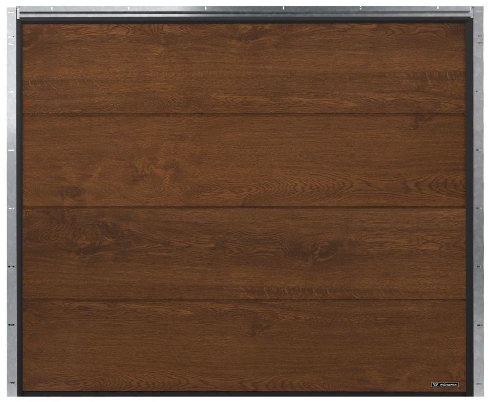 WIŚNIOWSKI Brama garażowa segmentowa z napędem Nobla Orzech 2500x2125 mm Wiśniowski