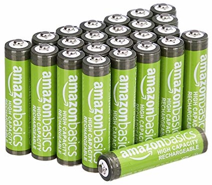 AmazonBasics baterie AAA o dużej pojemności, do ponownego ładowania, 850 mAh, 24 sztuki, wstępnie naładowane