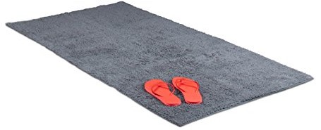 Relaxdays dywanik łazienkowy, mata kąpielowa zmywalna, mata kąpielowa do ogrzewania podłogowego, szara, szary, 80 x 150 cm 10020433_564
