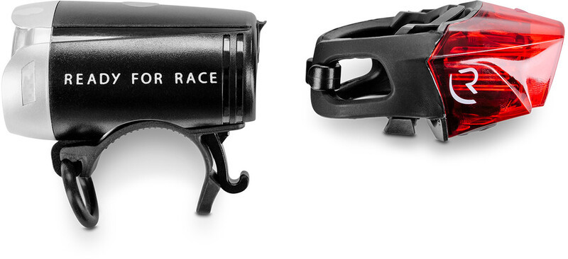Cube RFR RFR Tour 35 zestaw oświetlenia rowerowego USB LED na pasek, black 2021 Lampki na baterie zestawy 143220000
