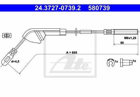 ATE Cięgno, hamulec postojowy 24.3727-0739.2