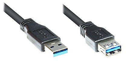 Good Connections kabel przedłużający USB Easy wtyczka A na gniazdo, czarny 5,00 m 2711-S05