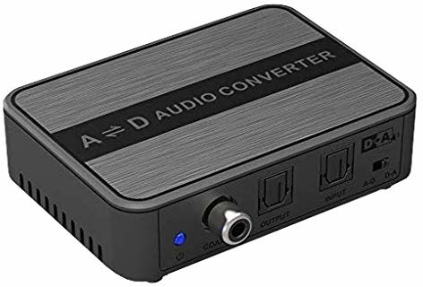 PremiumCord PremiumCord DIGI-ANALOG i ANALOG-DIGI konwerter audio, Toslink/SPDIF na 2x cinch RCA/jack, StereoJack 3,5 mm, przełącznik kierunkowy, w zestawie zasilacz sieciowy, kolor czarny kjtosred15
