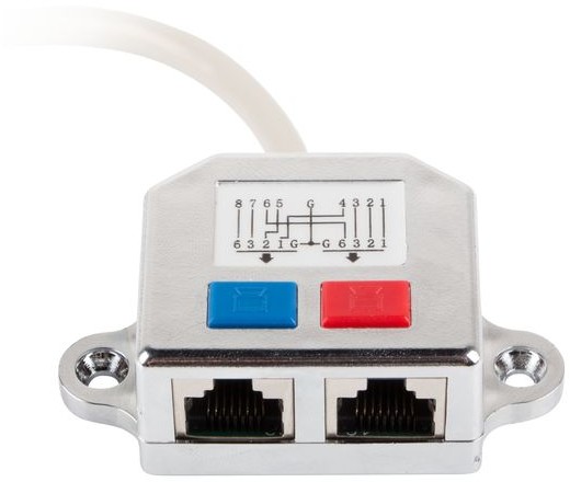 Lanberg Rozdzielacz LAN RJ-45 na 2xRJ-45 ekranowany