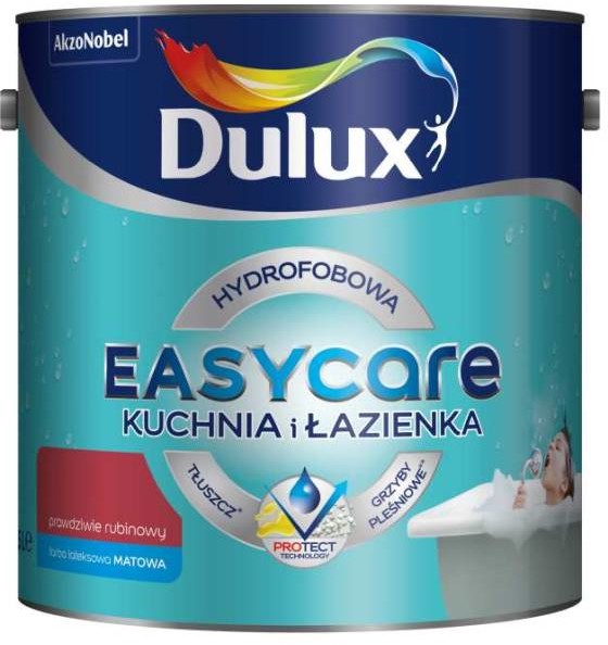 Фото - Фарба / емаль Dulux Farba  EasyCare Kuchnia i Łazienka Prawdziwie Rubinowy 2,5 l 