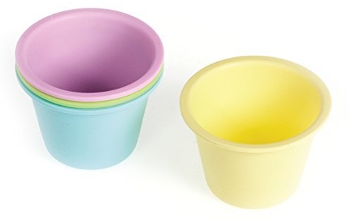 habi Cake wzornictwo opakowanie zawiera 4 kształtów panna Cotta, wykonana z silikonu, średnica 9 cm, wysokość 6 cm, pastelowy