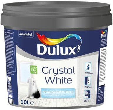 Dulux Farba wewnętrzna do ścian CRYSTAL WHITE 10 l