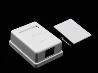 Netrack Gniazdo kompletne natynkowe 1xRJ45 8p8c FTP Cat5e Dual Block skręcane 106-16