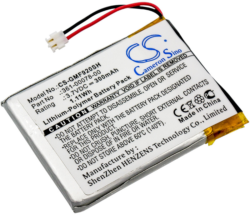 Cameron Sino GARMIN Forerunner 920XT 361-00078-00 300mAh 1.11Wh Li-Polymer 3.7V ) CS-GMF920SH