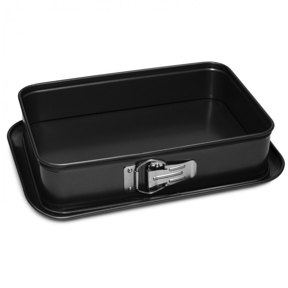 Guardini Gardenia 28 X 19 Cm Ciemnoszara Forma Do Pieczenia Z Wyjmowanym Dnem Metalowa
