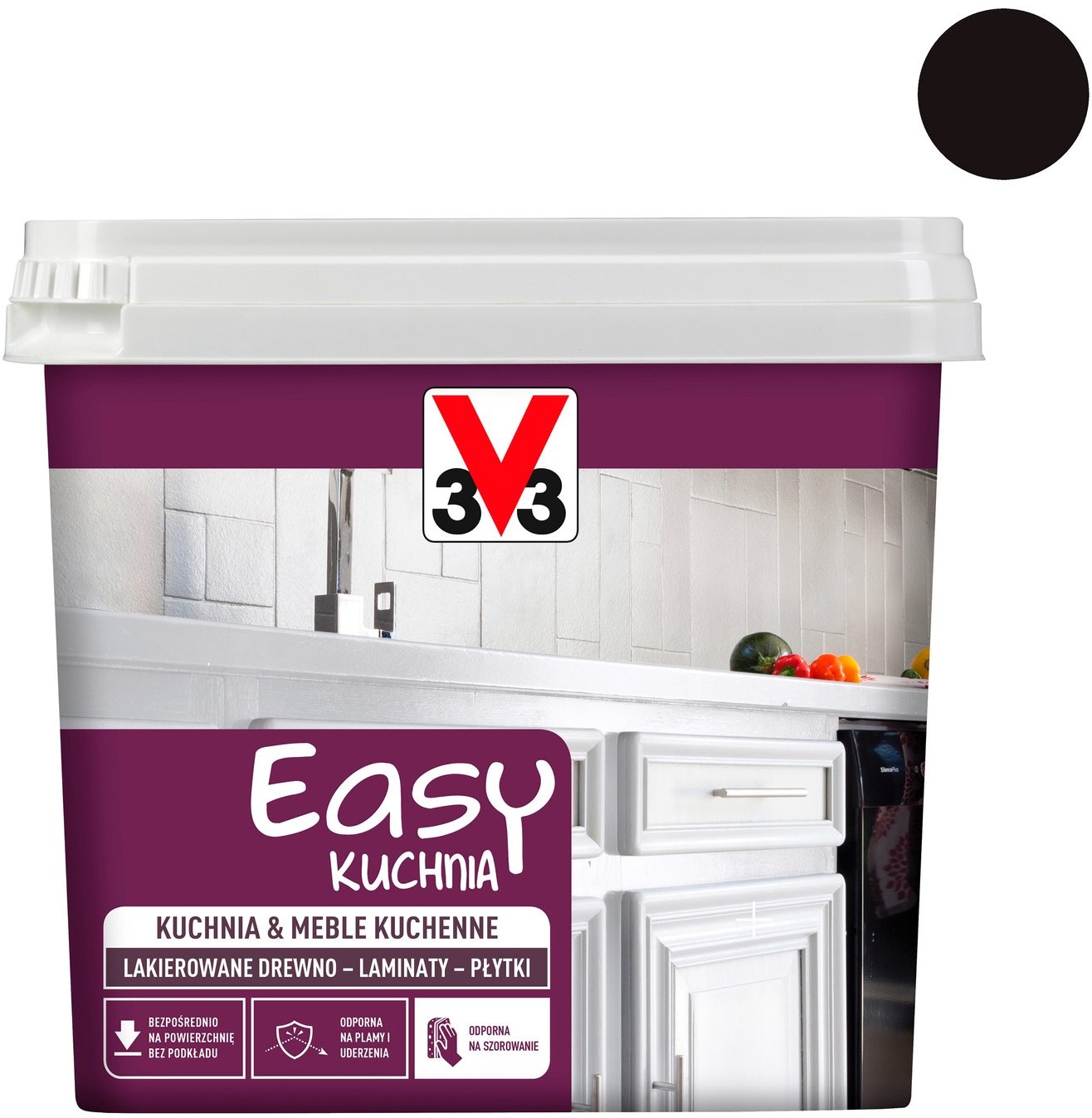 V33 V33 Farba Easy Kuchnia czarna 750 ml