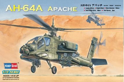 Фото - Збірна модель HobbyBoss Śmigłowiec szturmowy AH-64A Apache 87218 