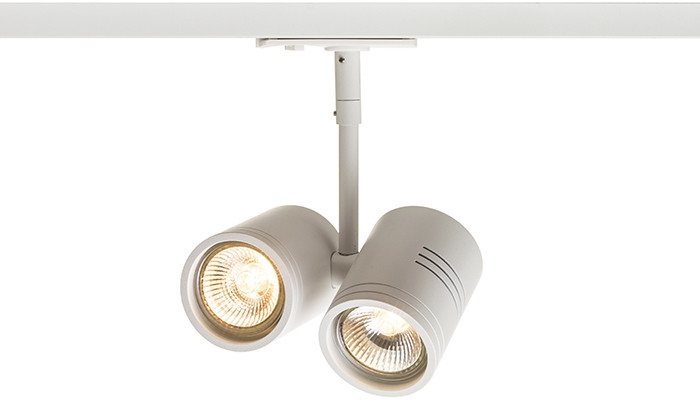 Redlux Oprawa szynowa BEEBA II do 1-faz szyny biała 230V GU10 2x50W R12314