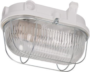 OVAL 100 7063NB oprawa oświetleniowa, 100W, E27, IP54, klosz szklany, stalowa osłona, podstawa bakelitowa A1230