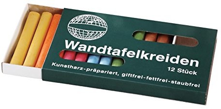 magnetoplan tablica do pisania kredą, zaokrąglone, 12 sztuki, posortowane pod względem koloru 4013695031033