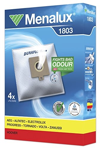 Menalux 1803/4 worki do odkurzacza / 1 mikrofiltr/Duraflow/AEG/Electrolux/Progress/Volta/Hoover 1803