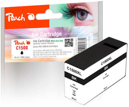 Peach Tusz zamiennik Peach black kompatybilny z PGI-1500 PGI-1500BK XL PI100-271