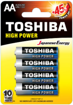 Toshiba Baterie alkaliczne LR6GCP BP-4 4 szt.)