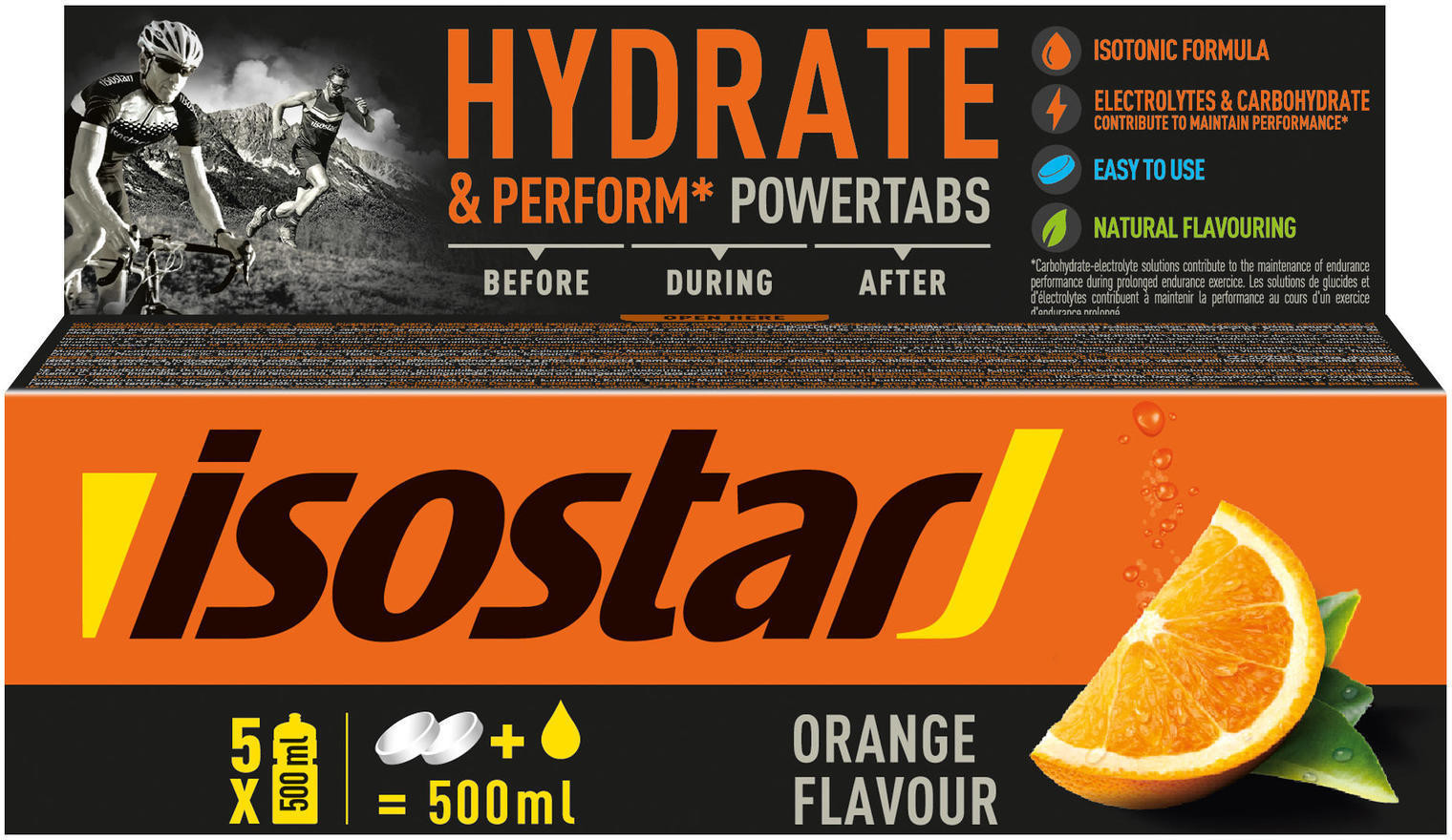 Isostar Napój izotoniczny w tabletkach POWERTABS pomarańczowy x10 Unisex 3175681041486