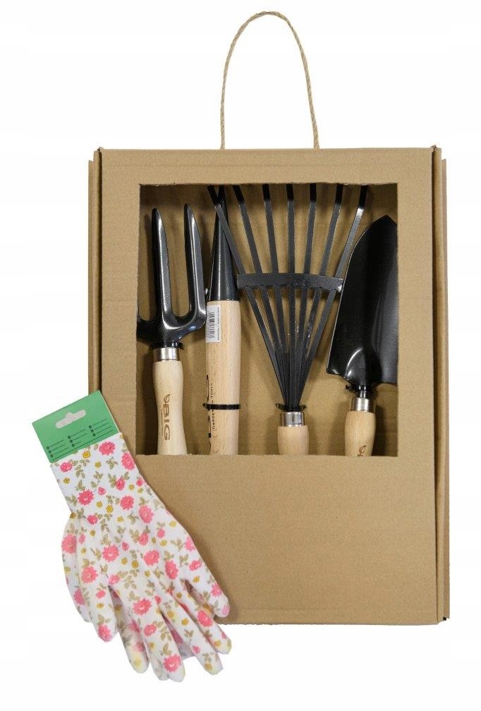 Zestaw narzędzi Łopatka Grabie Pikownik Widełki