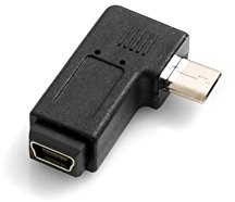 System-S Mini USB złącze micro-USB wtyczka 90 ° po prawej stronie gwintowanymi opracowana wtyczka kątowa adapter 10090054274167