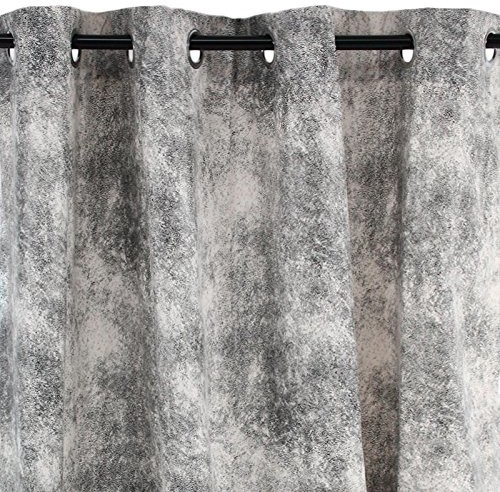 Thedecofactory thedecofactory zasłona z oczkami, o wyglądzie skóry biały 140 X 250 Havanna poliester 250 x 140 cm 140321