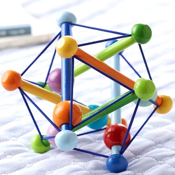 Manhattan Toy Manhattan Toy: drewniana zabawka dla niemowląt Skwish Color Burst