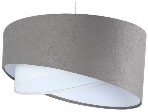 Szaro-biała asymetryczna lampa wisząca P5-M03