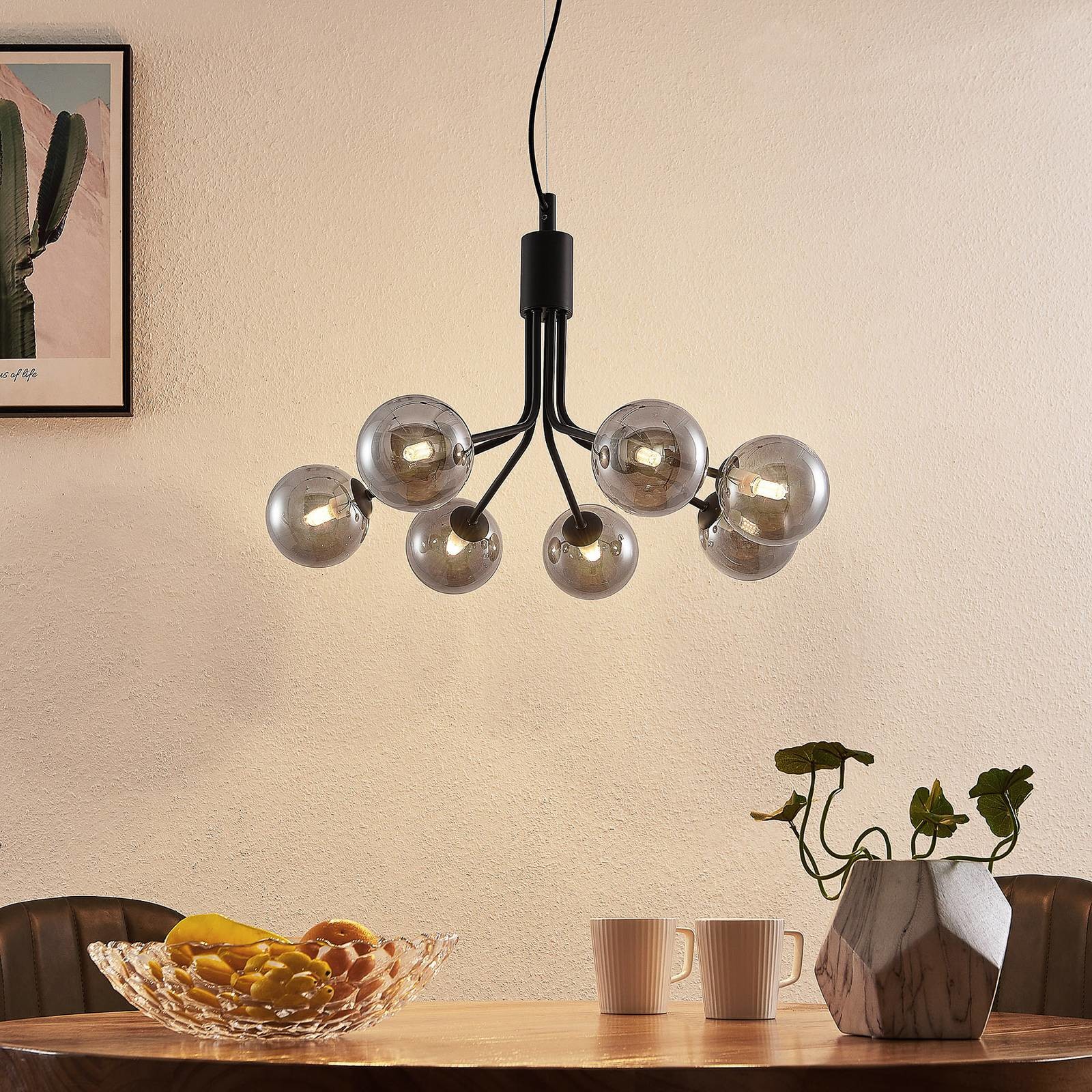 LUCANDE Lucande Wynona lampa sufitowa 5-pkt., czarna