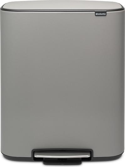 Brabantia Kosz na śmieci Bo Pedal Bin 2 x 30 l szary 211485