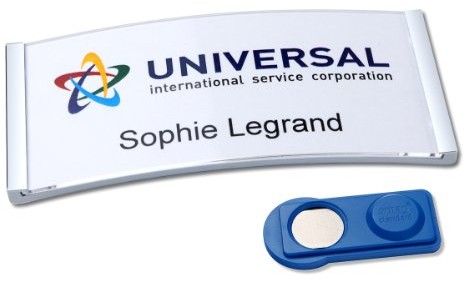 badgepoint polar 35 metal  identyfikatory magnetyczne, 20 szt., włącznie z arkuszami drukarskimi, stal szlachetna matowa POL35MA66-20DR