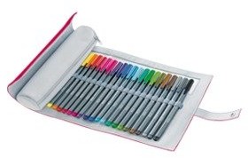 Staedtler 334 PC20 9 Fineliner triplus (linia, różowe rollmaepp Chen z trójkątny 20 żywych kolorów, Made in Germany, Super gładkie, metalizowane koronka, szerokość ok. 0,3 MM) 334 PC20-9