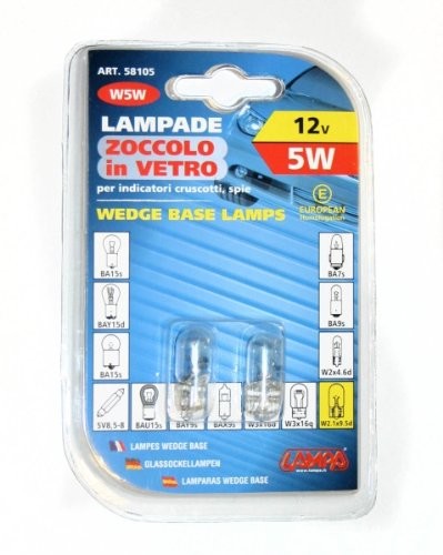 Lampa żarówki z trzonkami szklanymi w2.1 X 9.5d 12 V W5 W zestaw  Pack 58105