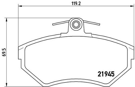 BREMBO Zestaw klocków hamulcowych, hamulce tarczowe P 85 032