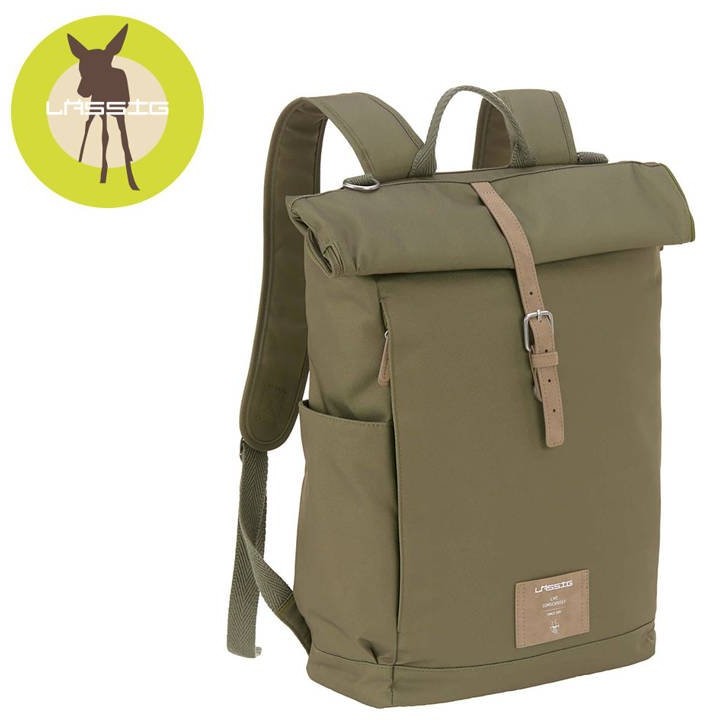 Lassig Green Label Plecak dla mam z akcesoriami Rolltop Backpack Olive solution-bc-7405-0