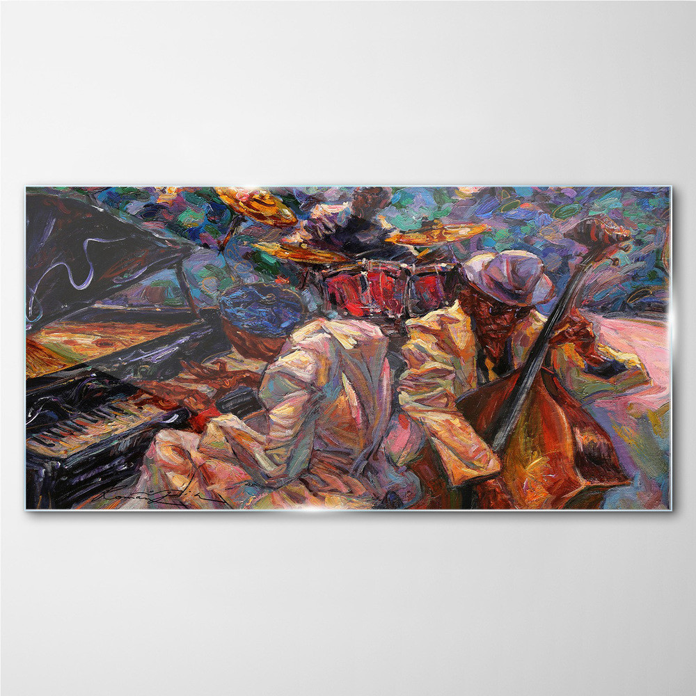 PL Coloray Obraz Szklany Muzyka Fortepian Perkusja 120x60cm