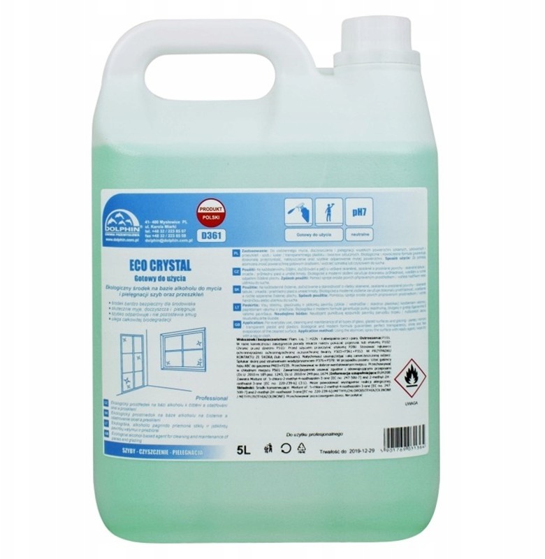 Dolphin Eco Crystal Ekologiczny Płyn Do Szyb 5 L