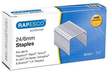 Rapesco Zszywki Galwanizowane 24/6mm - 5000 Sztuk S24602Z3