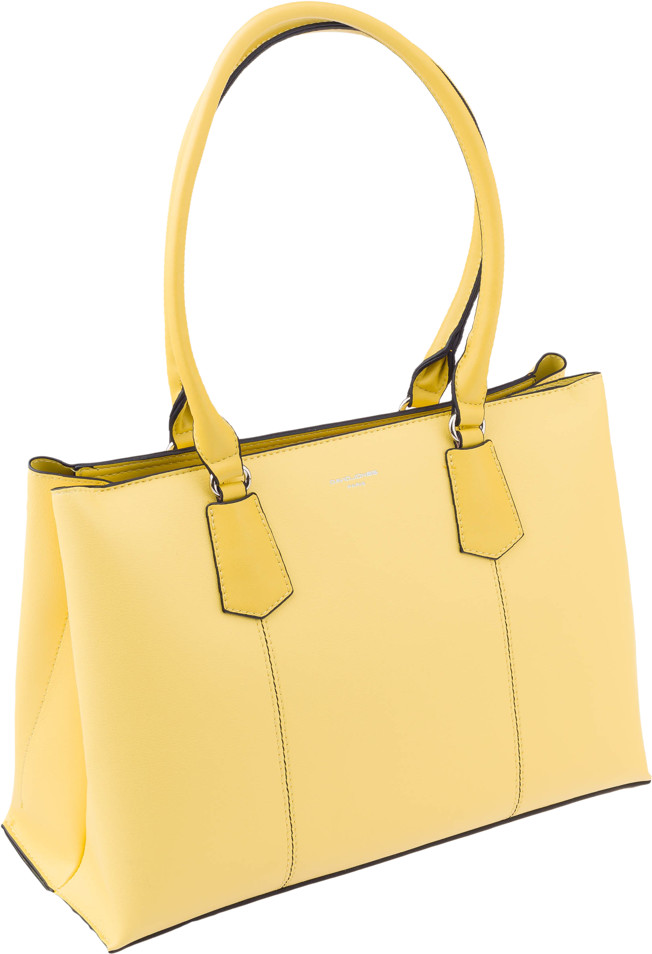 David Jones trapezowaty shopper na długich uchwytach skóra eko