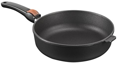 skk SKK 23414 Titan Induction wykonany z żeliwa, patelnia do sauté o średnicy 24 cm ze zdejmowanym uchwytem 23414