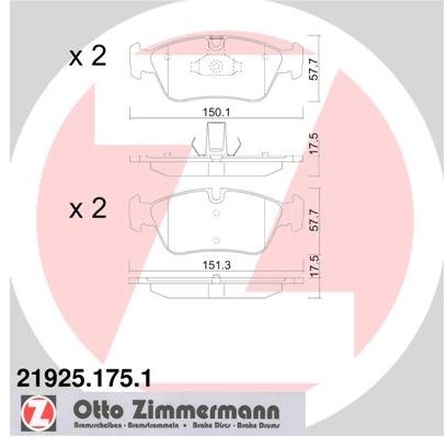 ZIMMERMANN Klocki hamulcowe - komplet 21925.175.1