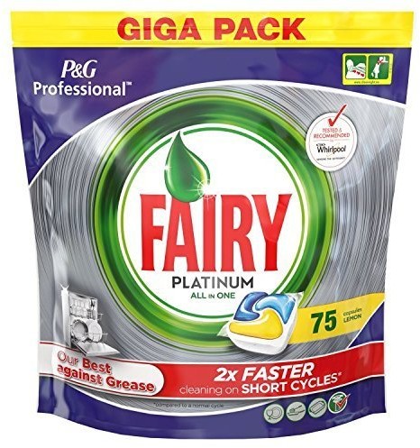 Fairy Platinum All in One nadaje się do mycia w zmywarkach do naczyń Tabs (75 Lemon) 8.00109E+12