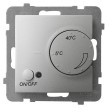 Ospel ARIA Regulator temperatury z czujnikiem podpodłogowym SREBRO ARIA RTP-1U/M/18