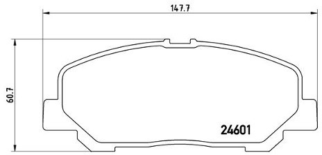 BREMBO Zestaw klocków hamulcowych, hamulce tarczowe P 83 099