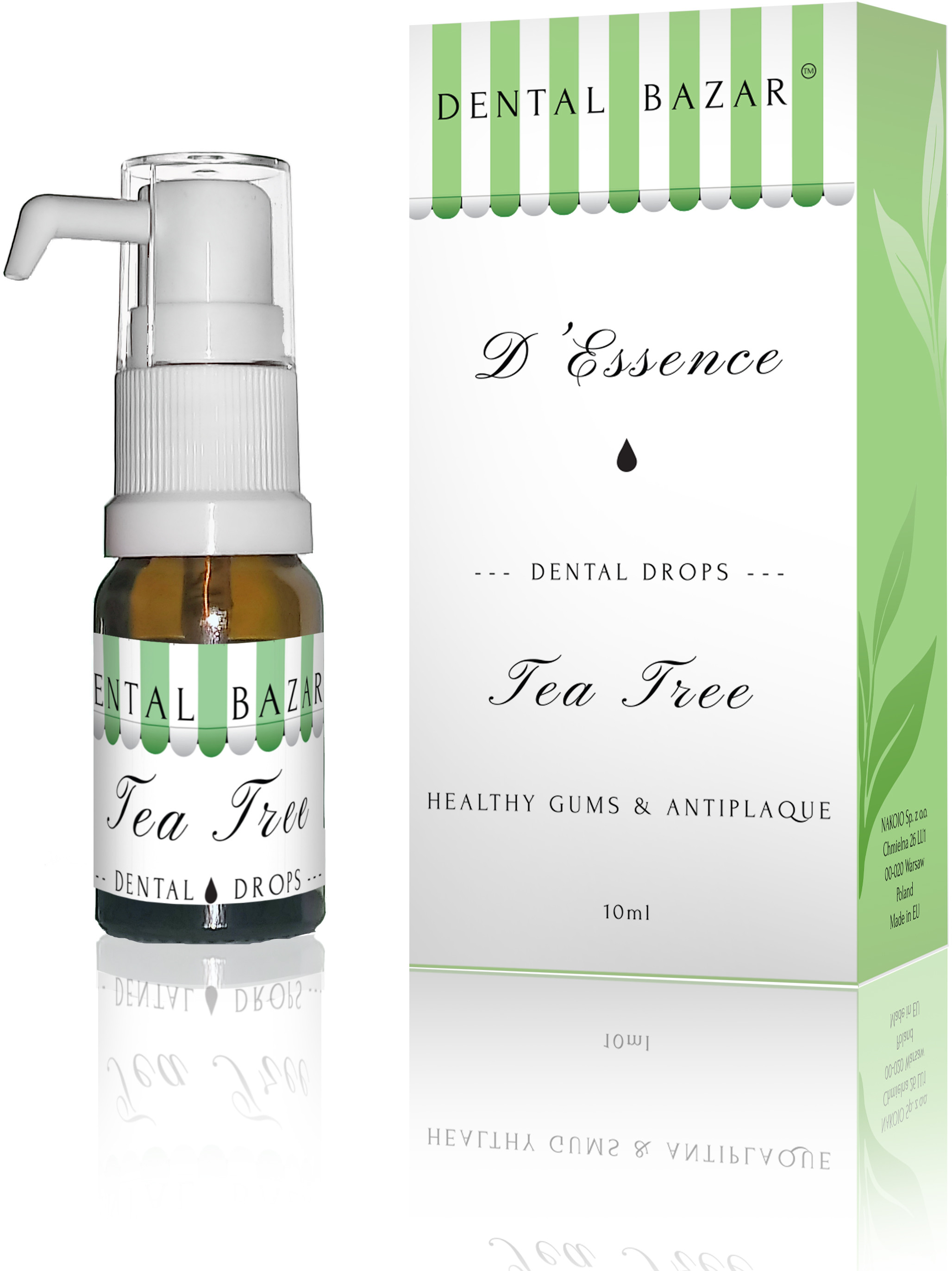 Orthosept DENTAL BAZAR D'Essence Tea Tree - healthy gums & antiplaque - zdrowe dziąsła i przeciw powstawaniu płytki nazębnej 10ml
