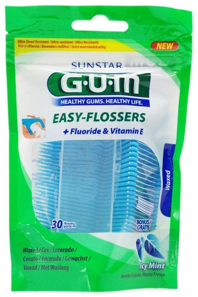 GUM Butler Easy Flossers -Wykałaczki z rozpiętą nicią dentystyczną 30szt.